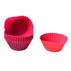 Silicone Cup Cake Mould (10 Pcs Set)