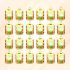 24 Pc Flameless and Smokeless Decorative Melting Candles LED Tea Light Candle Flickering Electronic Candle, Diwali