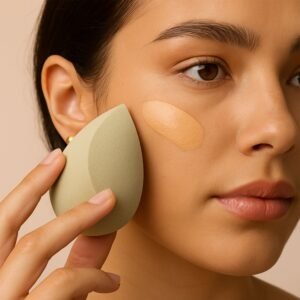 Makeup Sponge for blending liquid Foundations, Powders, and Creams (Multicolor / 1 Pc)