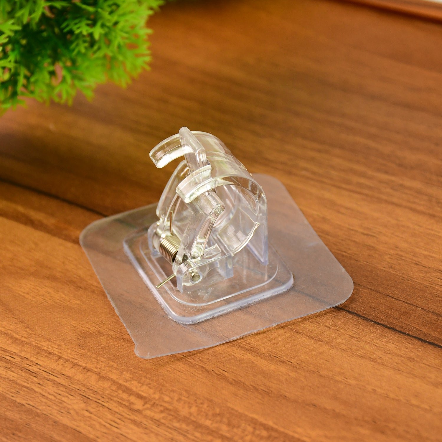 Self-Adhesive Transparent Wall with Spring-Loaded Anti-Slip Clip (1 Pc) - Image 3