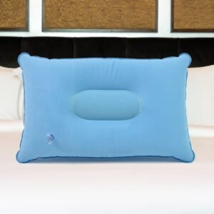 Comfortable Inflating Travel Pillow (34×21 Cm / 1 Pc / Mix Color)