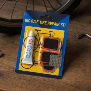 Bicycle Tire Repair Kit Puncture Repair Set with Adhesive Portable Tools (Mix Design / 1 Set)