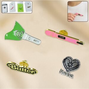 Stylish Metal Badge Pin – Single Piece (Random Design)