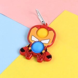 Themed Iron Man Shape Keychain Pop It Toy (1 Pc)