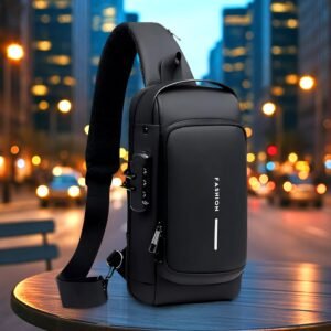 Trendy Anti-Theft Crossbody Sling Bag with USB Charging Port (1 Pc)