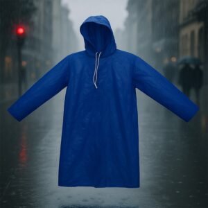 Large Durable Waterproof Hooded Raincoat For Men (1 Pc)