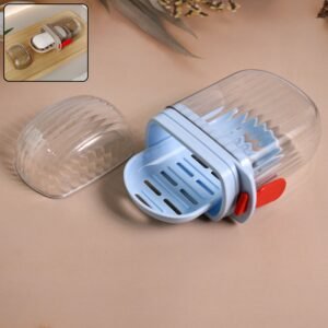 Multifunctional Soap Box with Drain Tray and Lock Clip, Sabudani (1 Pc)