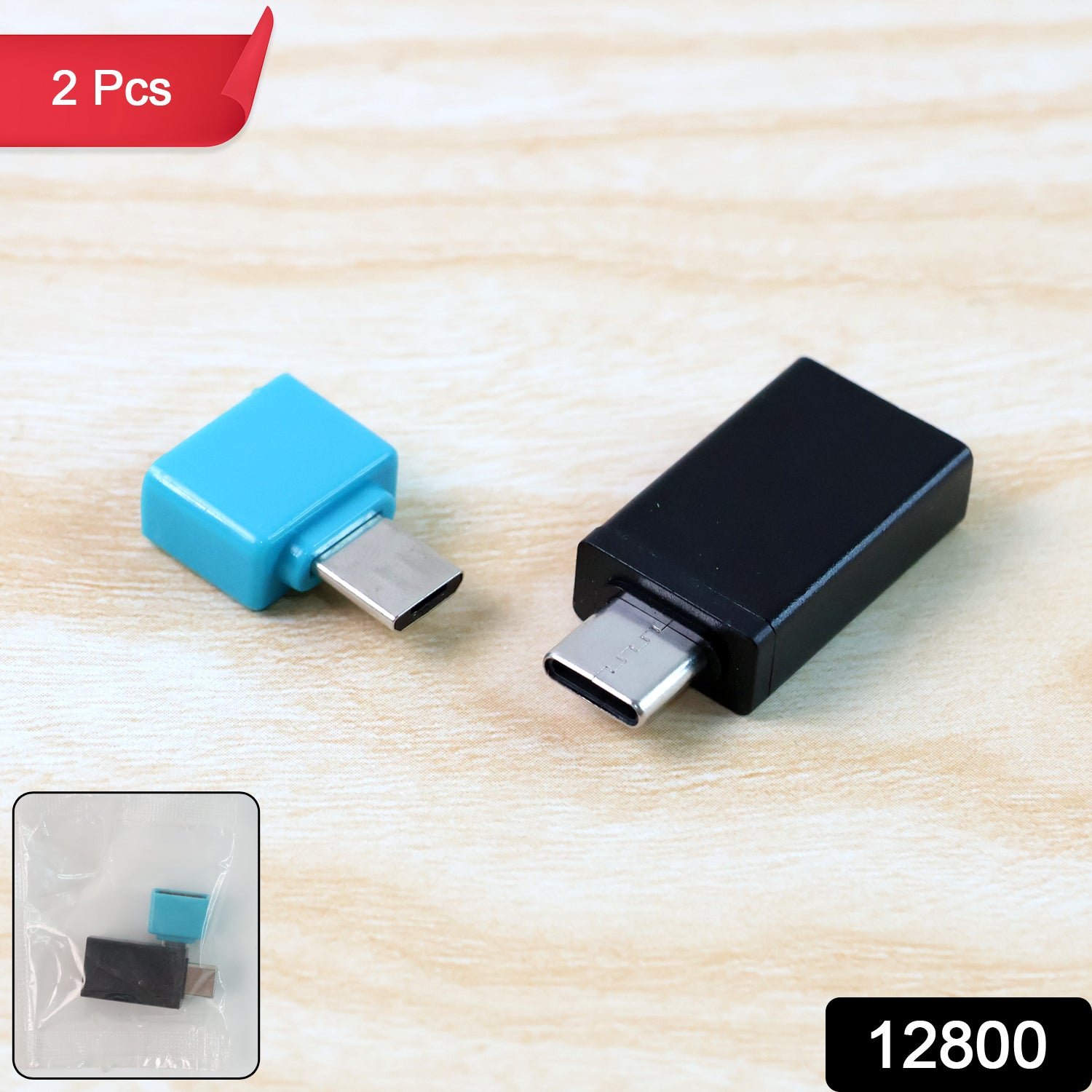 USB Micro & Type-C to USB-A OTG Adapter - (2 Pc / Set) - Image 2