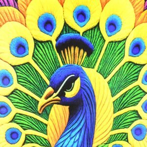 Peacock Design Anti-Slip Floor Mat - (1 Pc)