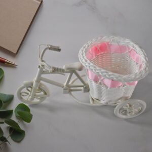 Plastic Cycle Flower Vases For Home Decor; Bicycle Flower Pot Stand (1 Pc)