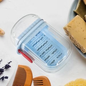 Multifunctional Soap Box with Drain Tray and Lock Clip, Sabudani (1 Pc)