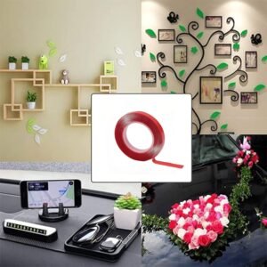 Heavy Duty Transparent Acrylic Foam Mounting Tape (3 Mtr Approx / 1 Pc)