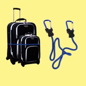 Carabiner Bungee Cords with Hook Tie Downs Luggage Strap Carrying Bag Secure (1 Pc / Mix Color)