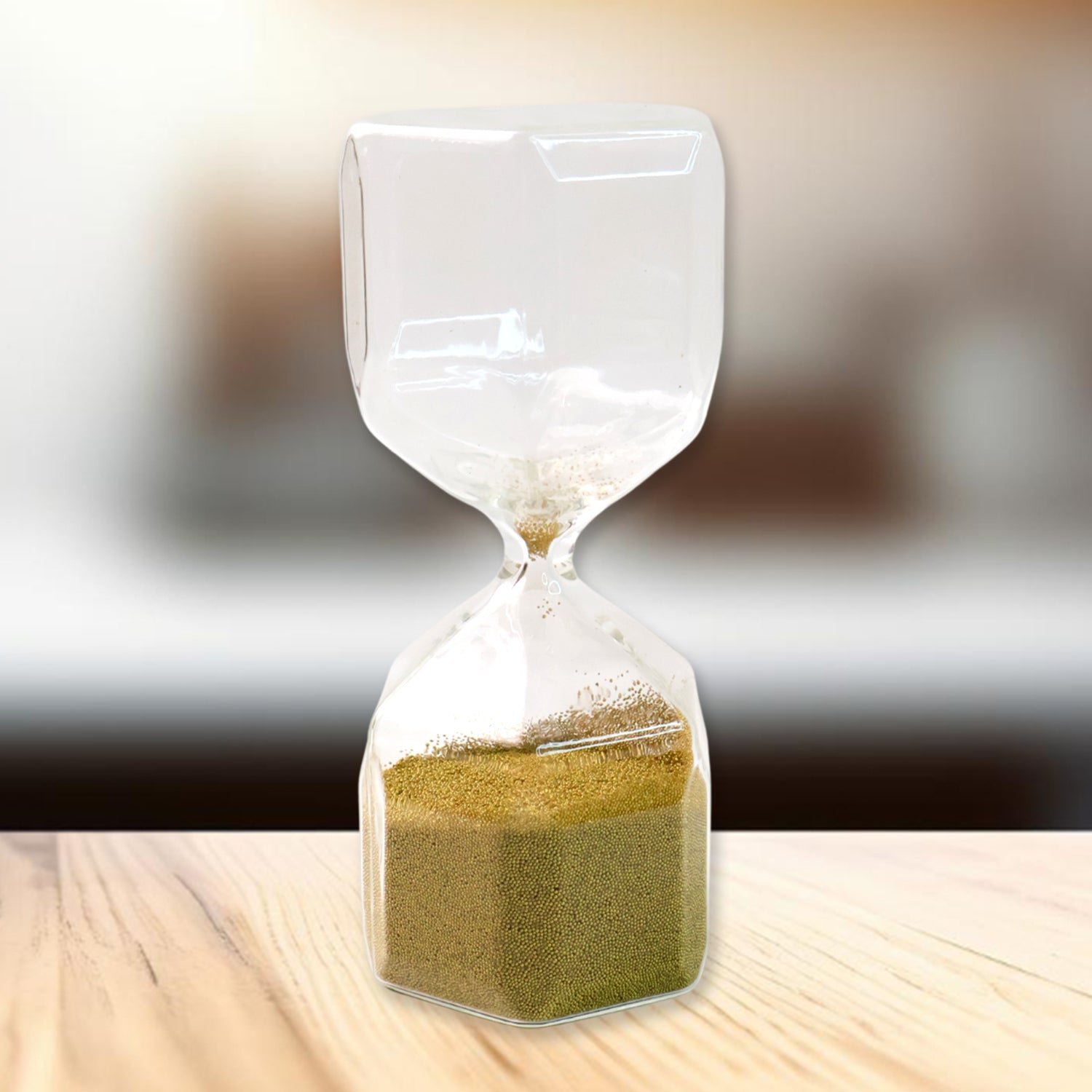 Faceted Glass Hourglass Sand Timer - (1 Pc / 4 Minutes Approx Time) - Image 4