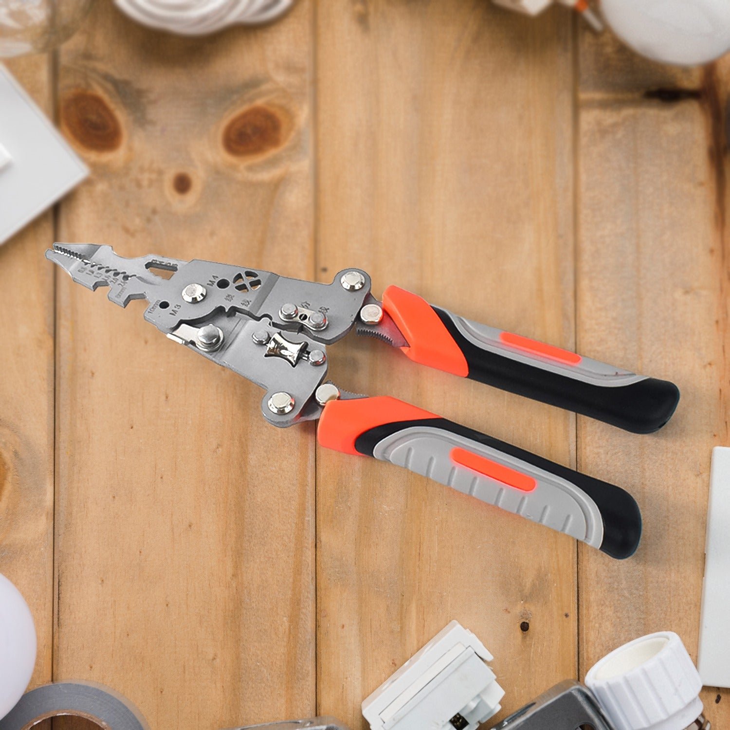 8 in 1 Wire Stripper Pliers, Soft Grip - Image 4