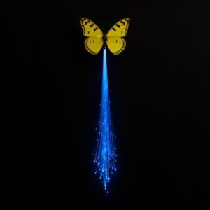 LED Butterfly Hair Braid Clip (Mix Color, 1 Pc)