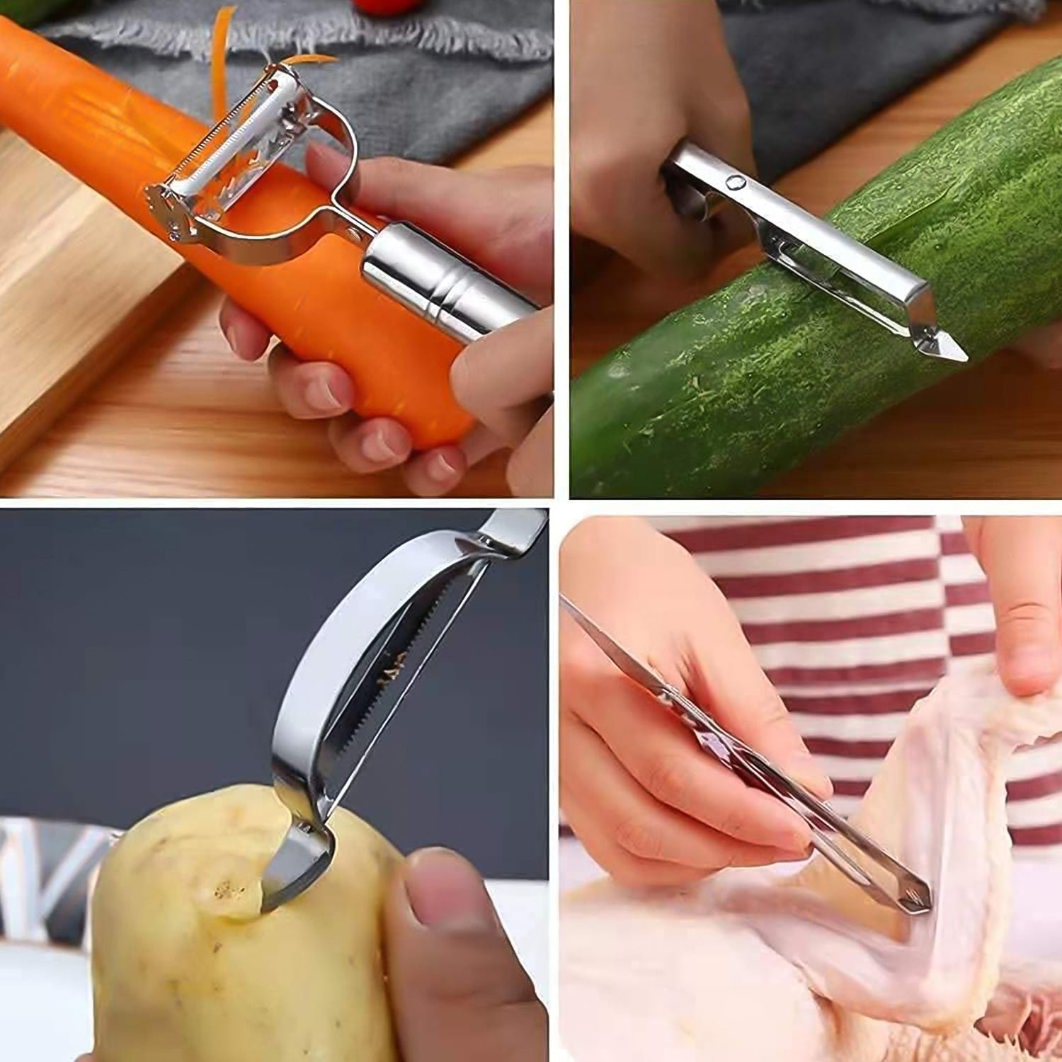 Multifunctional Peeler, Grater for Vegetable Fruit (3 Pcs Set) - Image 3