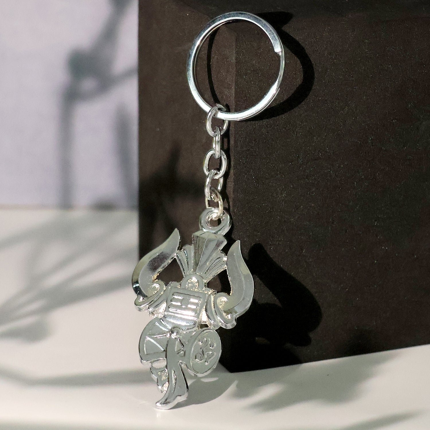 Mahakal Trishul Metal Keychain Set (2 Pc Mix Design) - Image 8
