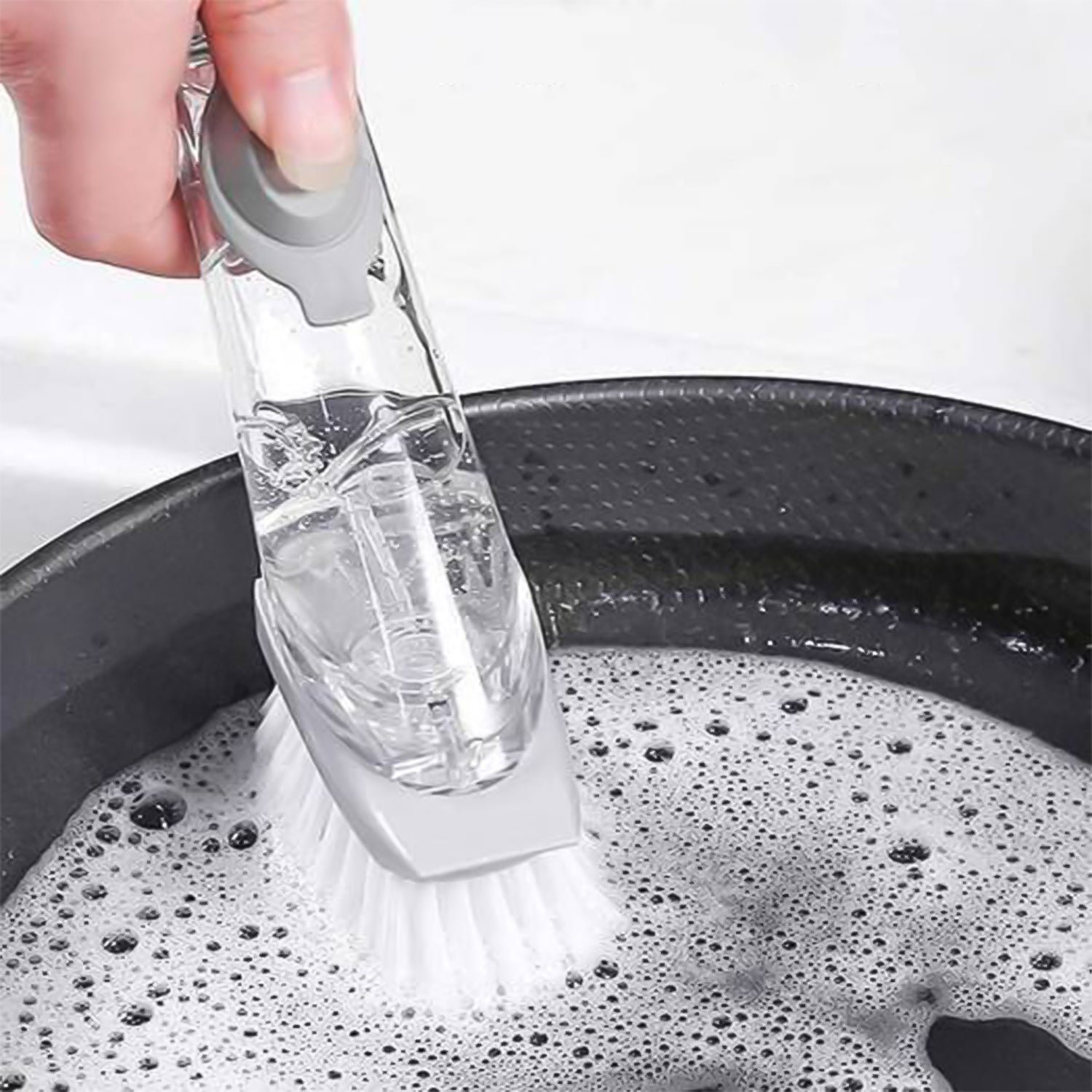 Dish Cleaning Brush with Built-in Liquid Soap Dispenser (1 Pc) - Image 4