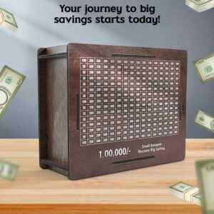 Wooden Money / Piggy Bank, Money Box (1 Pc / Pen Not Included)