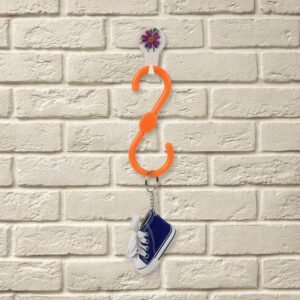 S Shape Plastic Hooks Hanger for Hanging Cloth (3 Pcs Set)