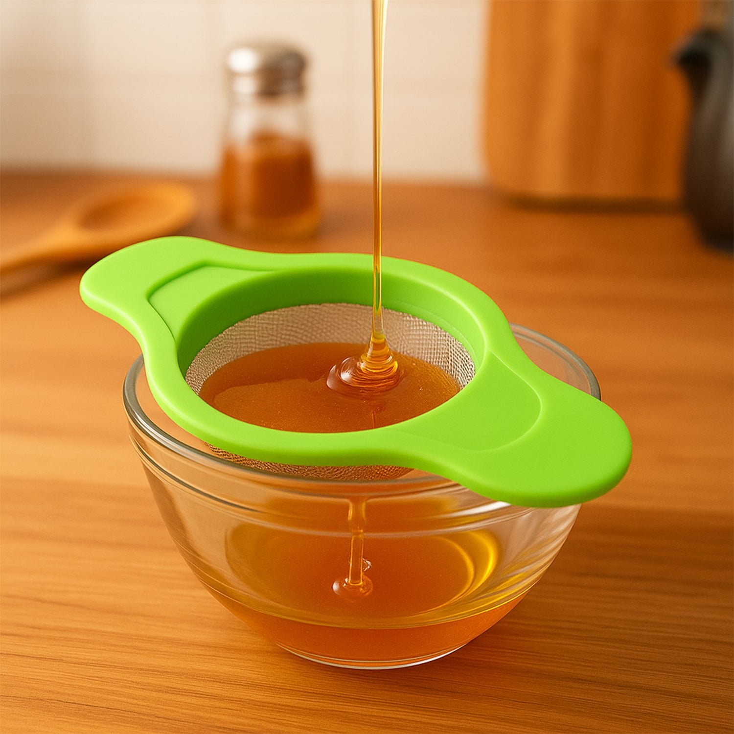 Supermom Stainless Steel Mesh Strainer with Dual Handle Plastic Frame (1 Pc) - Image 4