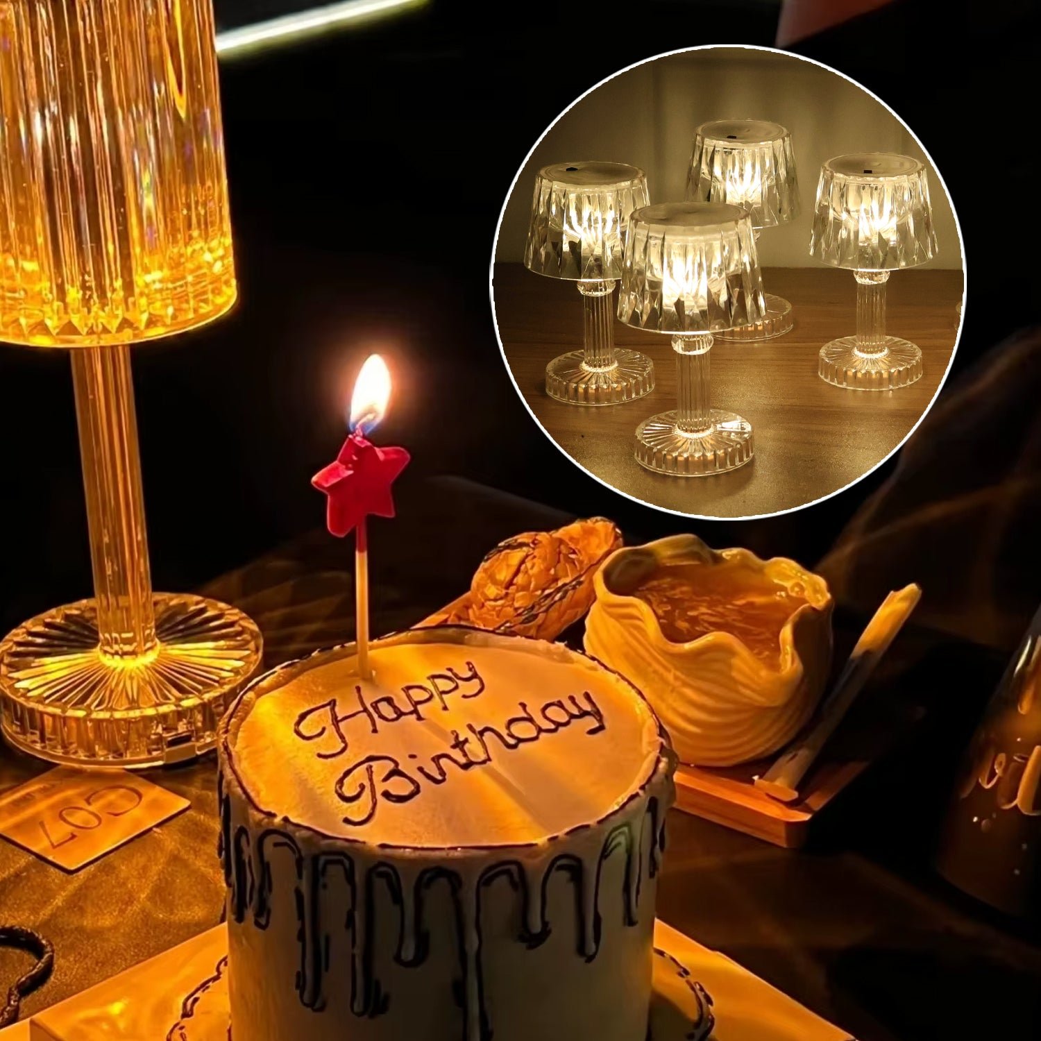 Battery Operated Decorative LED Mini Table Lamp (6 Pc / Set) - Image 3