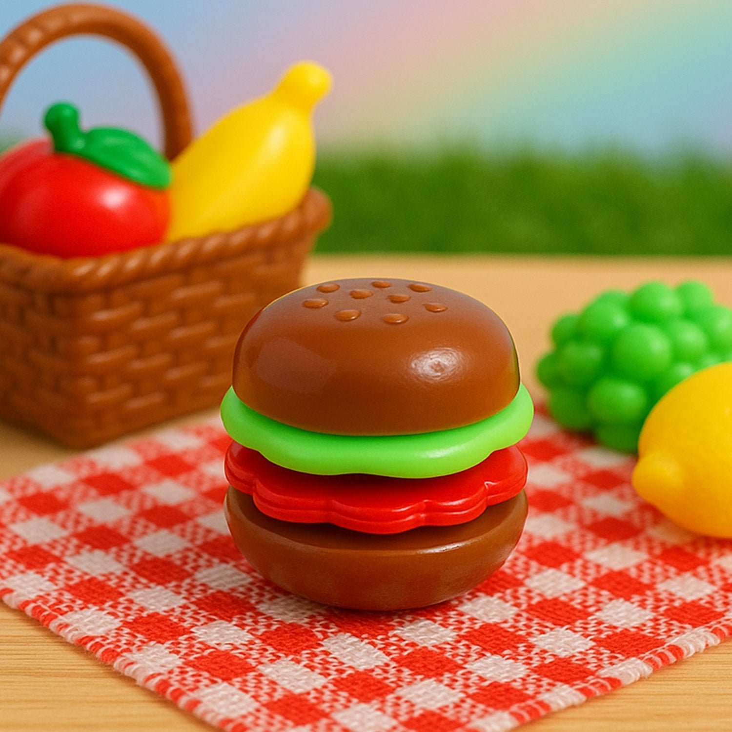 Mini Burger Shaped Toy for Kids (1 Pc) - Image 3