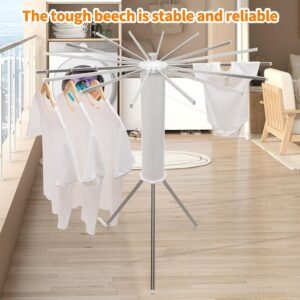 Foldable Rotary Clothes Drying Rack Stand (1 Pc)