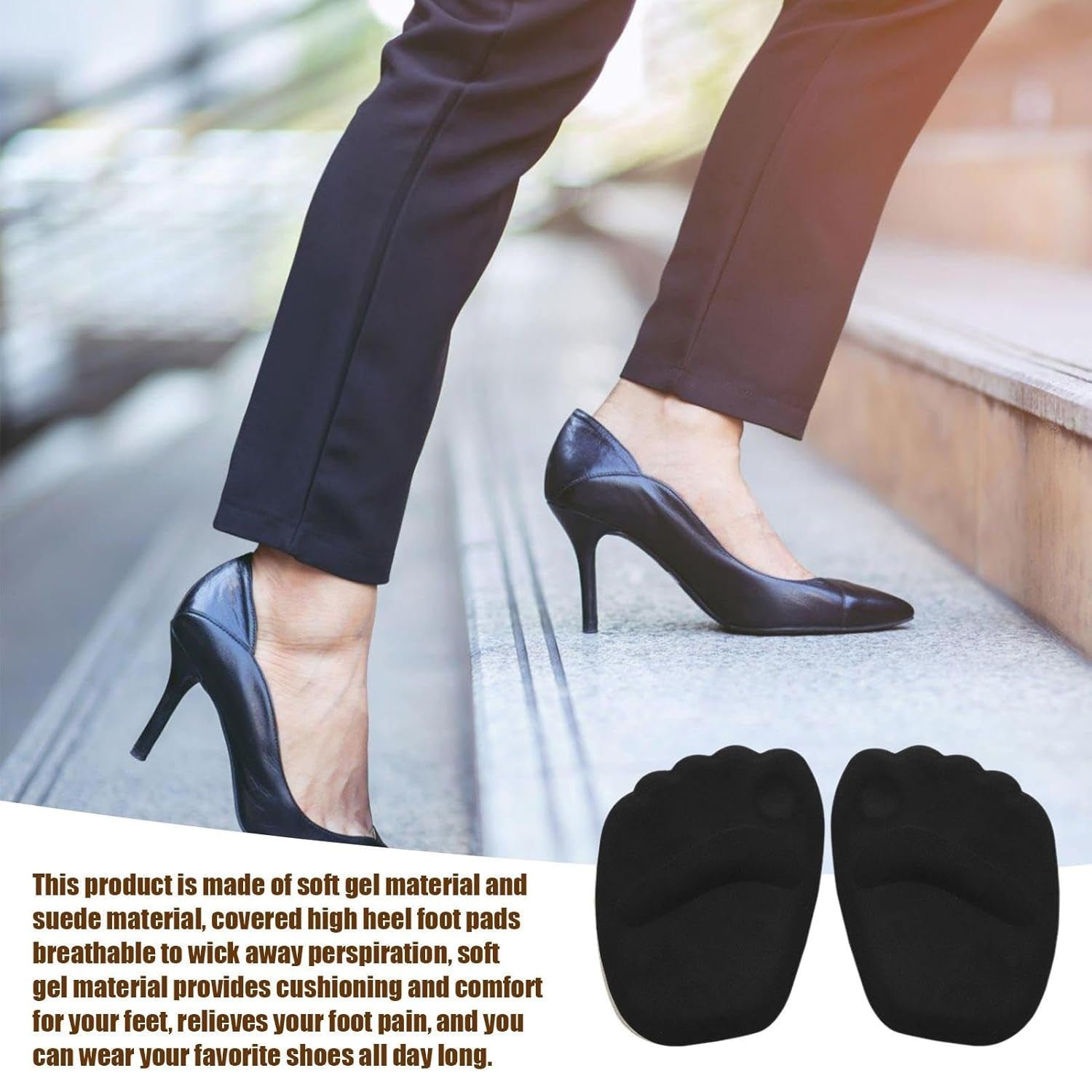 High Shoe Heel Cushion Inserts Non Slip Prevent Calluses Insole Pads (1 Pair) - Image 7