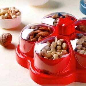 Supermom Lotus Shape Rotating Dry Fruit & Snack Organizer Box with Compartments (1 Pc)