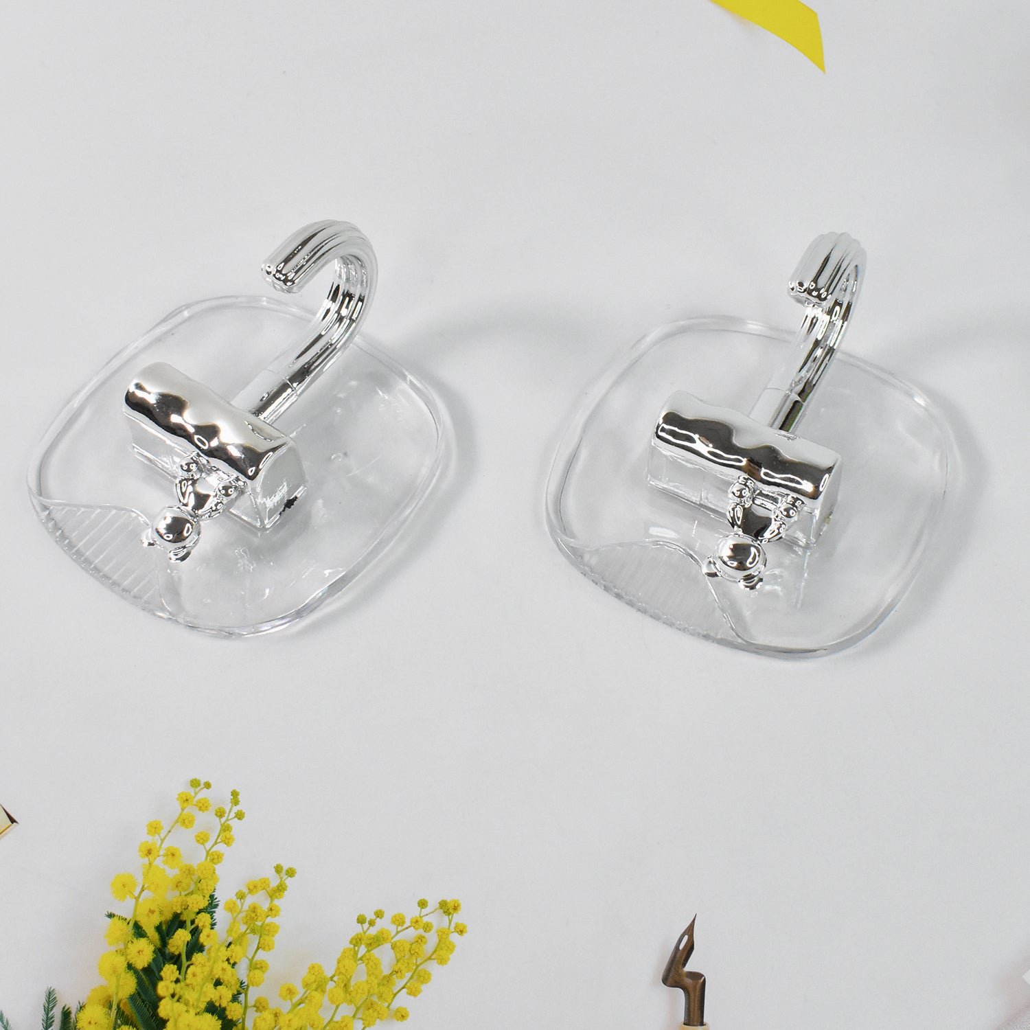 Large Plastic Self Adhesive Wall Hooks (2 Pc) - Image 3