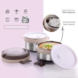 Ganesh Steko-2 Double Layer Stainless Steel Insulated Lunch Box Set