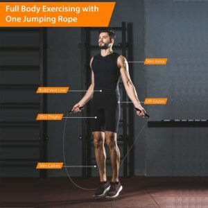 High-Speed Skipping Rope with Foam Padded Handles (1 Pc)