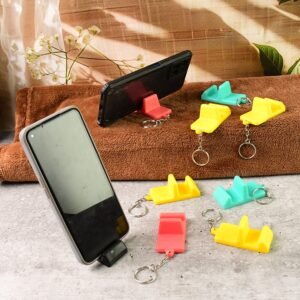 Plastic 2-in-1 Mobile Stand Keychain (9 Pc)