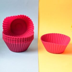 Silicone Cup Cake Mould (10 Pcs Set)