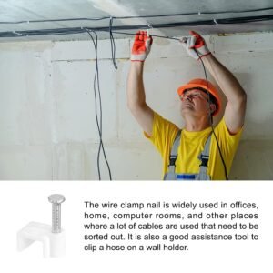 Nail Cable Clips for Wire Management (10mm & 50 Pc)