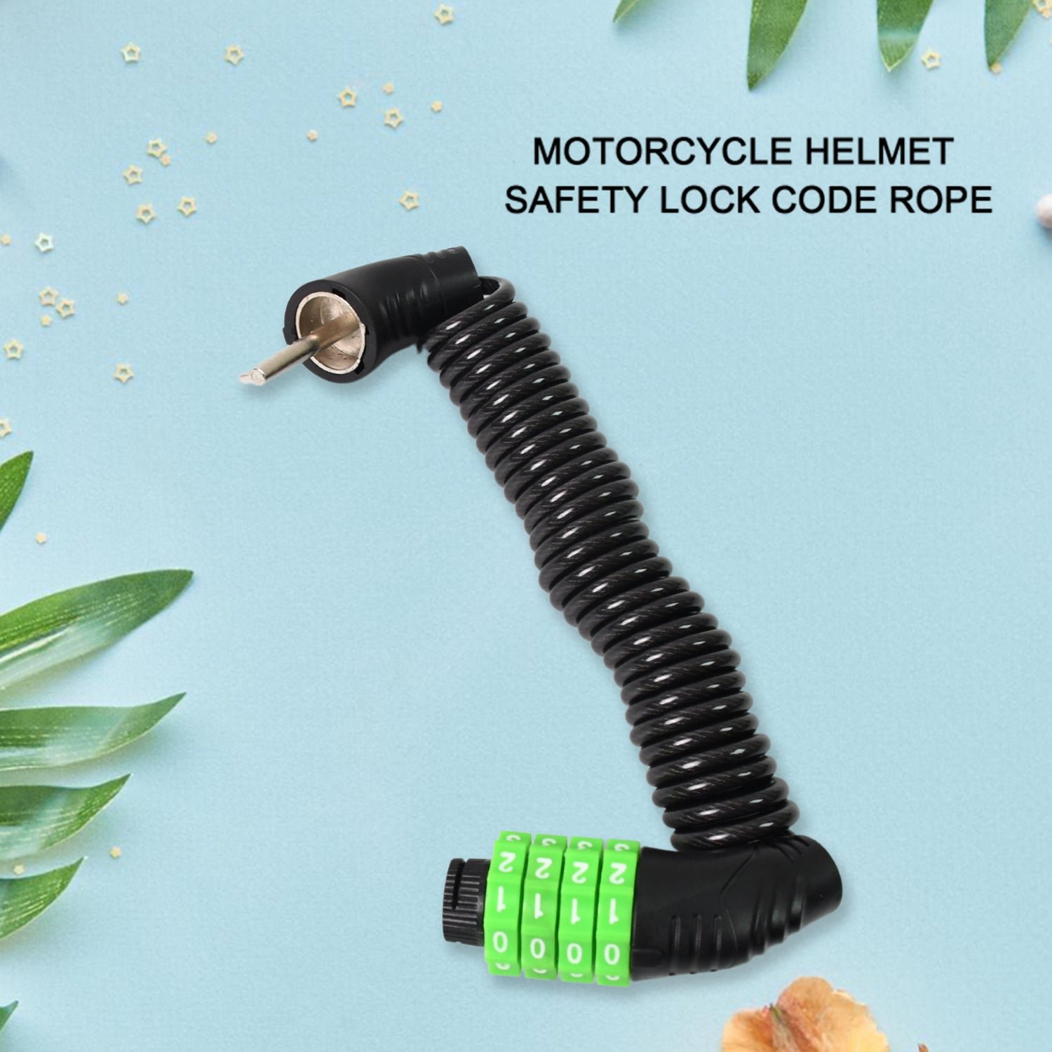 Spiral Cable Lock | 4-Digit Combination Code | Bicycle Security Lock (1 Pc) - Image 4