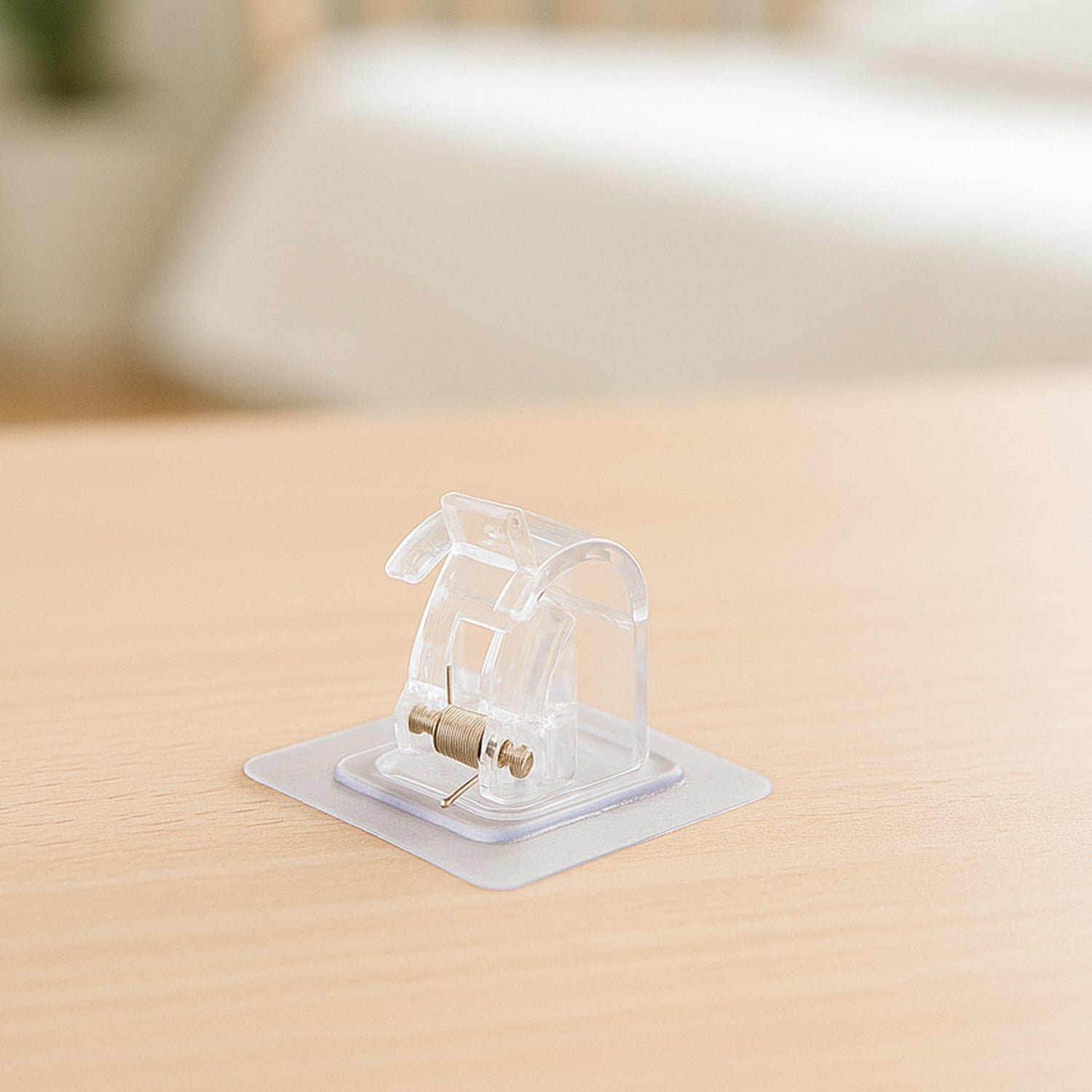 Self-Adhesive Transparent Wall with Spring-Loaded Anti-Slip Clip (1 Pc) - Image 6