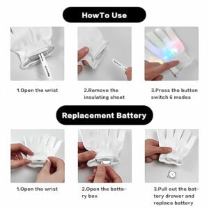 Dynamic Multi-Color Led Light-Up Glow Gloves (1 Pair)