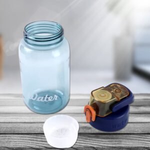 Blue Plastic Leak-Proof Flip Cap & Safty Lock Water Bottle (600ml Approx / 1 Pc)