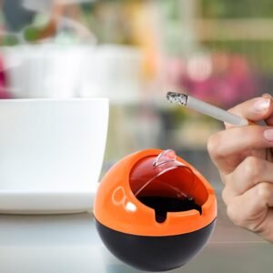 Ball Ashtray PP Plastic Windproof with Lid Indoor Outdoor Patio Car Portable Ashtray