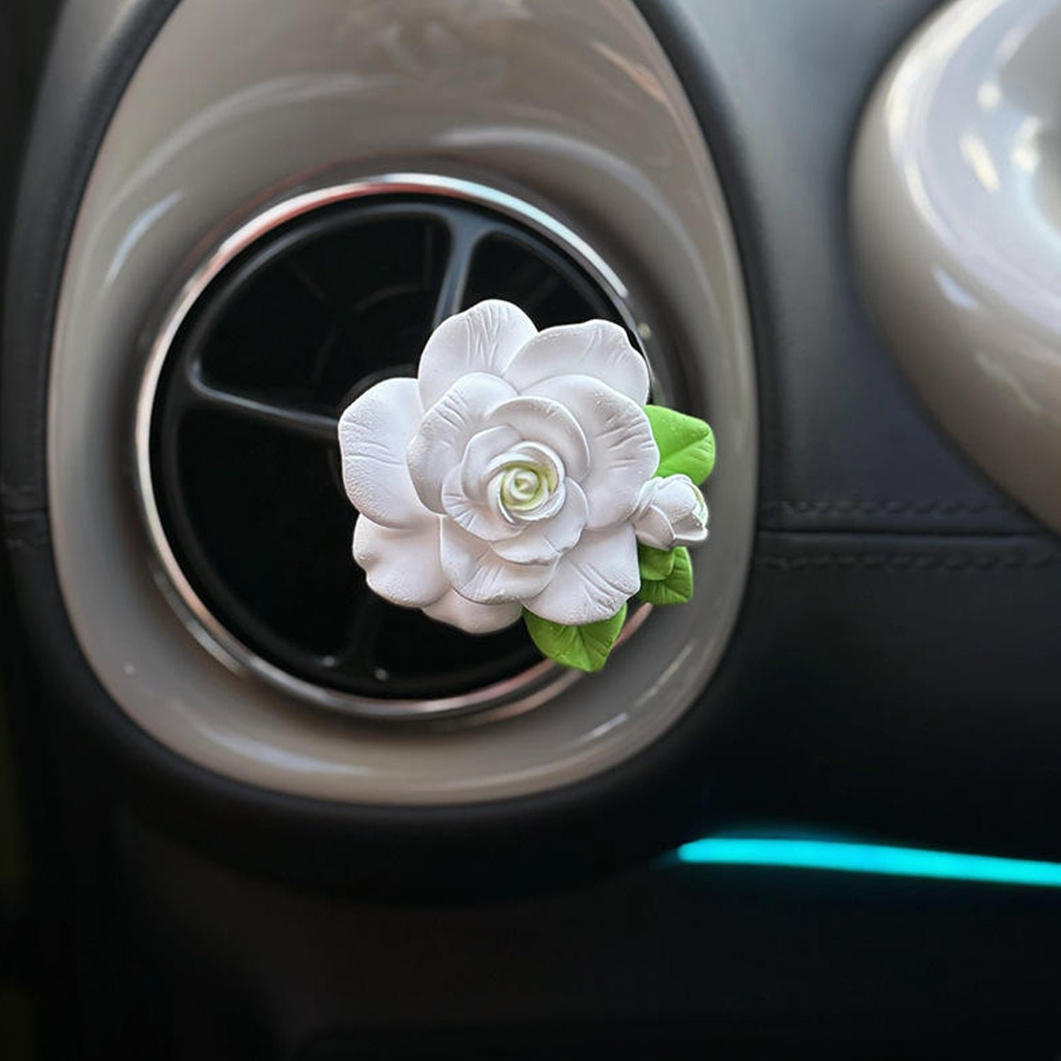 Elegant Rose Flower Car Air Freshener Clip for AC Vent with Perfume Bottle 10ML(1 Pc) - Image 7