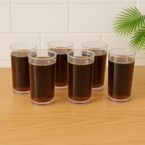 Supermom Plastic Martini Clear Glass Set (6 Pc)