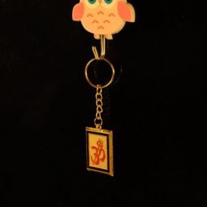 Om Trishul Symbol Golden Keychain (1 Pc)