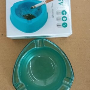 Oblivion Heavy-Duty Transparent Plastic Ashtray with Triple Rest Slots – Anti-Slip Base (1 Pc)