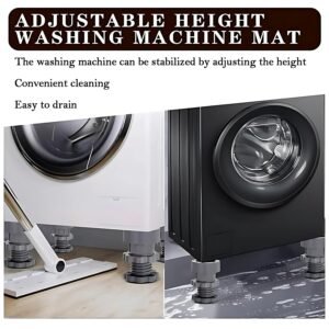 Adjustable Anti-Vibration Pads for Washing Machine and Refrigerator Base (4 Pc)