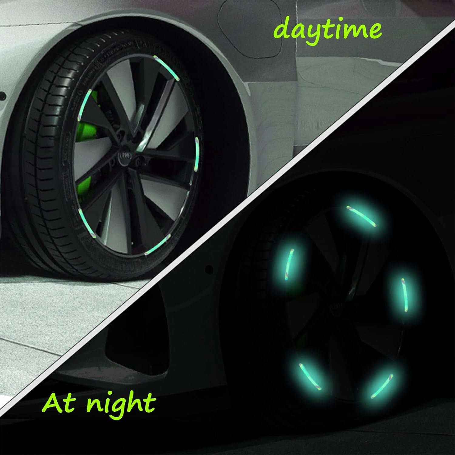 Car Wheel Hub Reflective Car Stickers, Night Warning Stickers (20 Pcs Set/ Multicolored) - Image 8