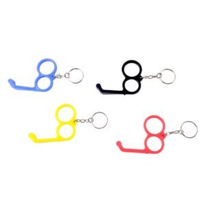 2-in-1 Plastic Dual-Finger Mobile Stand cum Keyring  (1 Pc, Mixed Color)