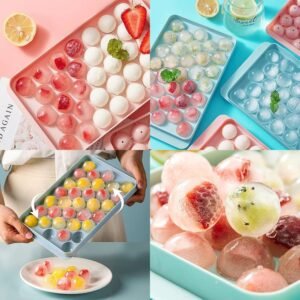 Plastic Round Reusable Ice Cube Ice Ball Mold / Lolli Candy Maker 33 Moulds (16.5×10 Cm / 1 Pc)